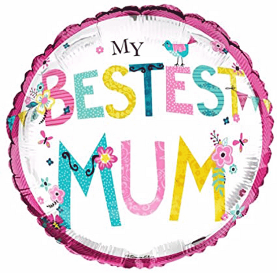 Simon Elvin Foil Balloon My Bestest Mum 18