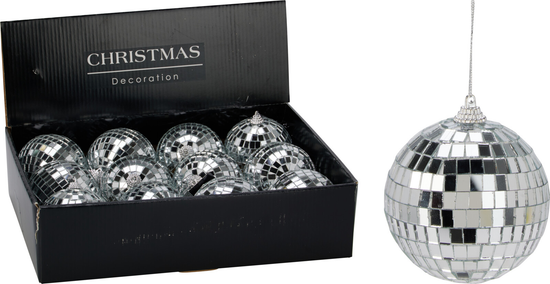 Koopman Bauble Mirror Ball Silver 80mm