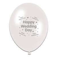 6 x 8pk Latex Balloons Wedding Day