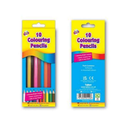 Set of 10 full size Tiger Feet coloring pencils in vibrant colors arranged in a row for creative drawing and coloring projects.