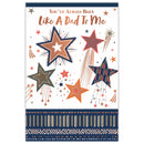 Prelude Father's Day cards, "Like A Dad To Me" 6-pack, featuring colorful, heartfelt designs for celebrating dads.