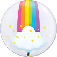Bubble Balloon 24" Rainbow Clouds