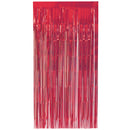 Unique Fringe Door Curtain Ruby Red 1x2M