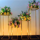 Square Stands Gold Set of 4 (Largest 1M x 30cm)