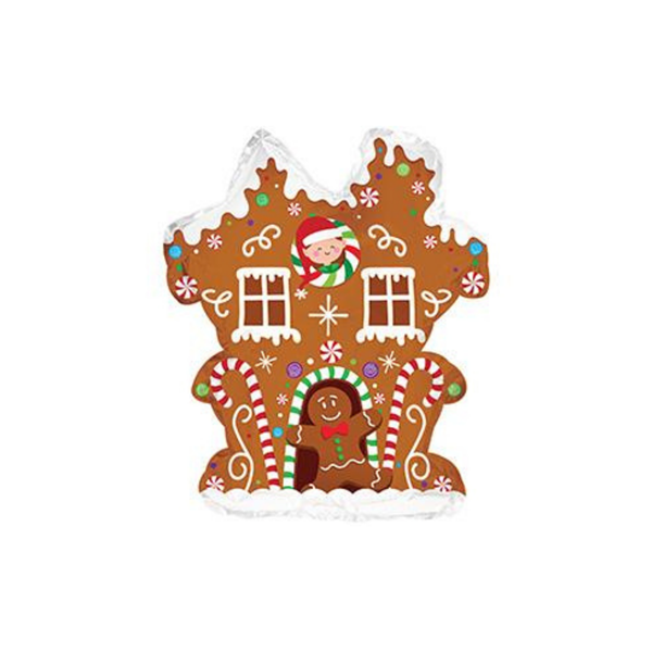 Gingerbread House 9" Foil Balloon