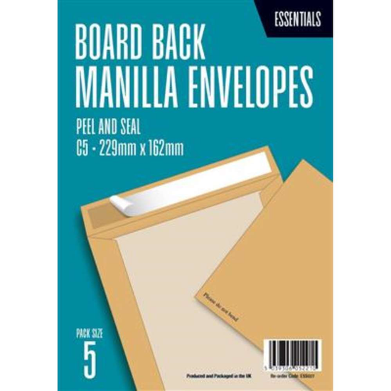 5pk Board Back C5 120gsm