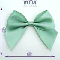 Italian Options 6 Pack Ribbon Bows Sage Green 10cm
