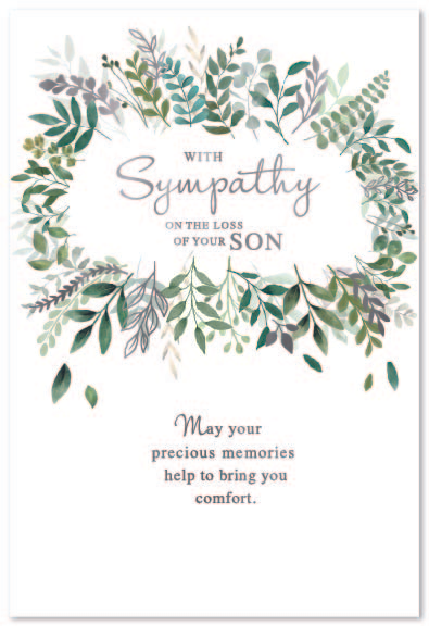 Simon Elvin 6 Pack Cards C50 Sympathy Loss of Son