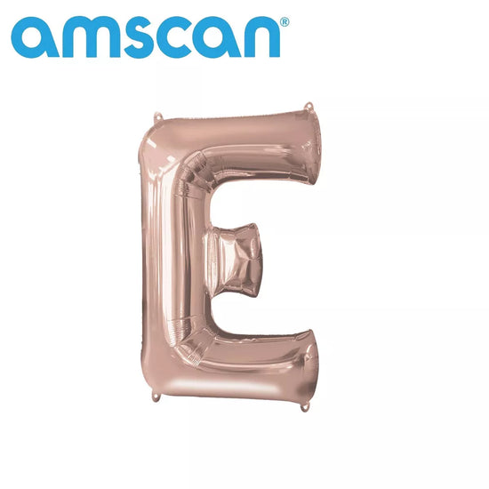 Anagram Foil Balloon Rose Gold 16" Letter E