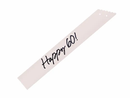 PartyDeco Paper Sash Age 60 Cream & Black 76cm