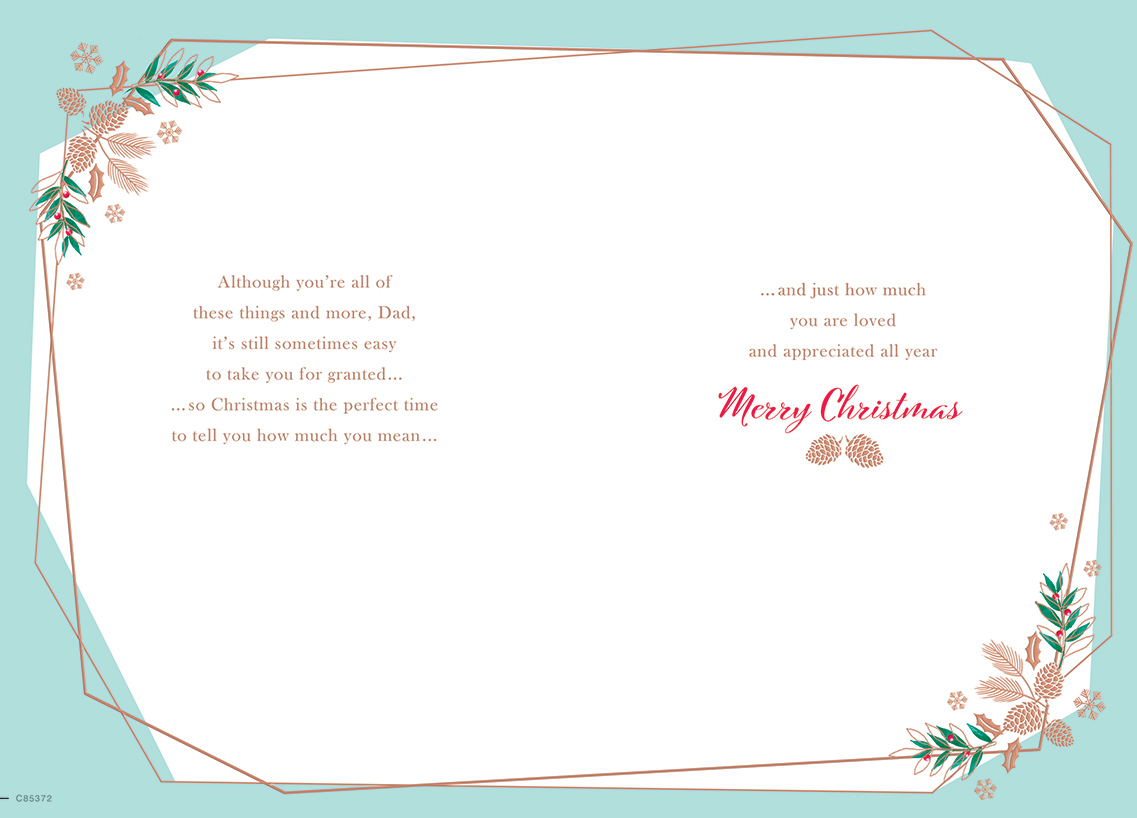 Regal 6 Pack C75 Cards Christmas Dad