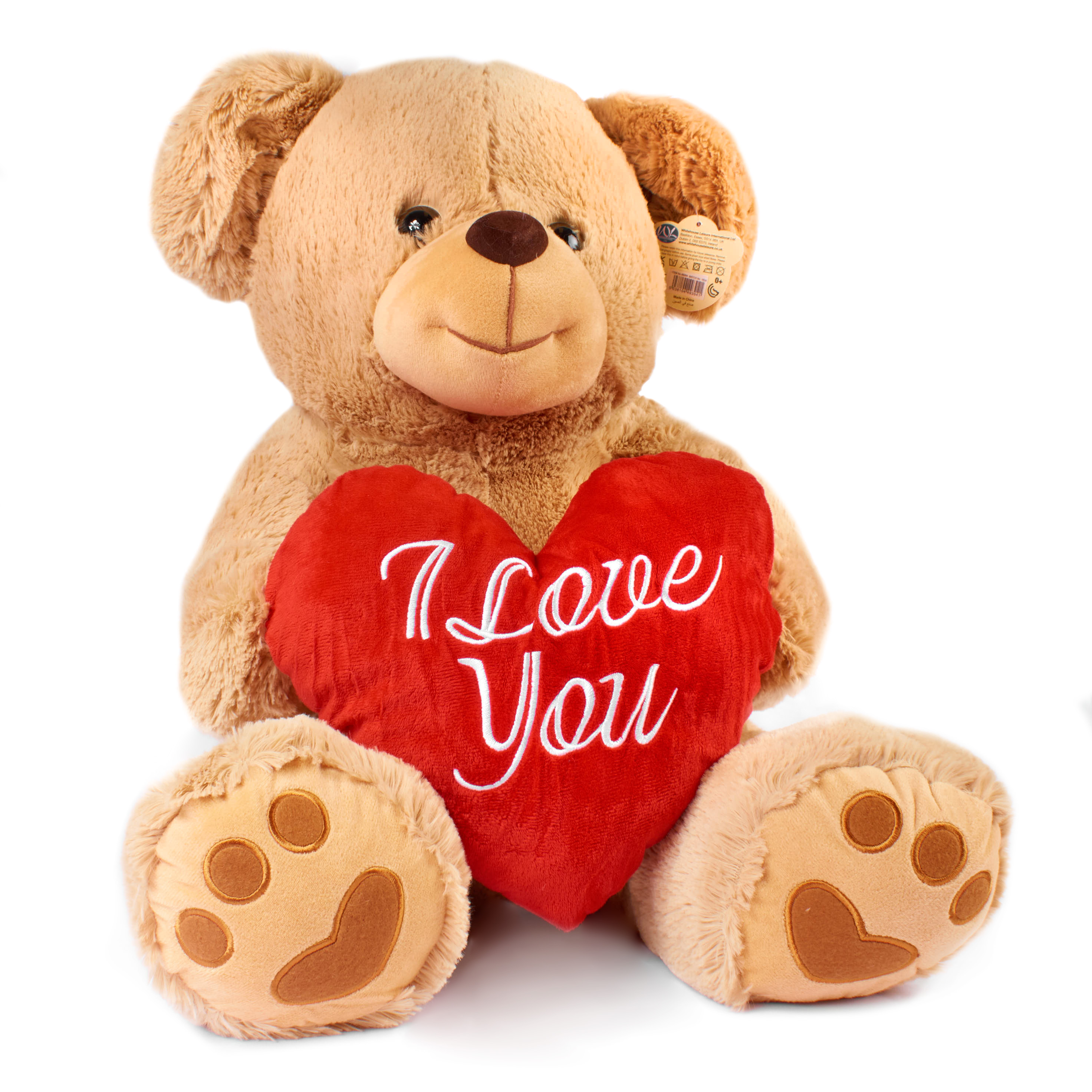 Bear With Heart Light Brown 44.5cm
