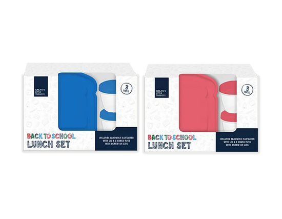 Gem Imports Lunch Box Set 3pcs (Colour May Vary)