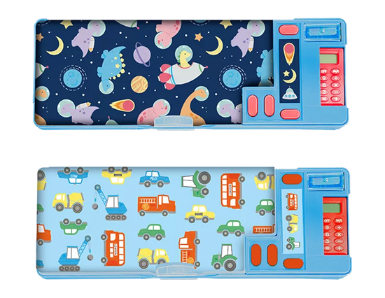 Pencil Case Cars/Space Dinos 9x26x3.5cm 2pk