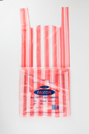 Magnum 100 Pack Carrier Bag Red Striped 10x15x18