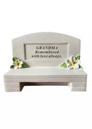 David Fischoff Memorial Bench Grandma keepsake with engraved inscription and decorative design, crafted from durable materials.