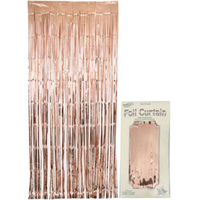Door Curtain Foil 90cm x 2.4m Metallic Rose Gold