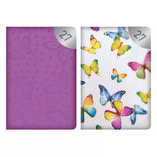 Diary Pocket WTV Fabric Butterfly 2027 18pk