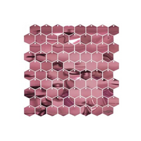 Oaktree Sequin Wall Panel Hexagon Rose Gold 30cm