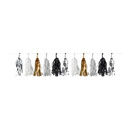Silver, Gold, Black Tassel Garland 3M