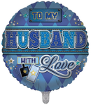 Sensations Foil Balloon Husband With Love 18"