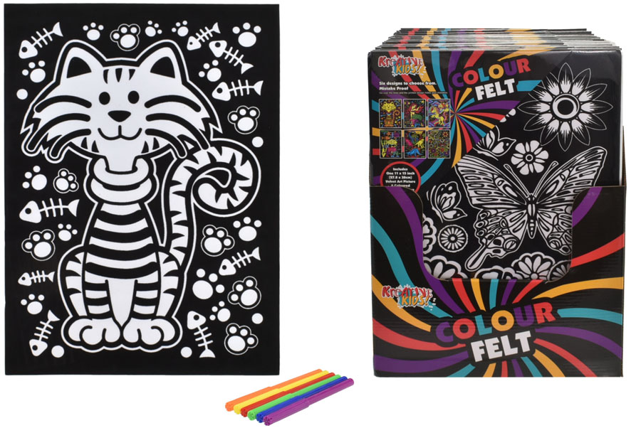 Kandy Toys 24 Pack Colour Felt Art