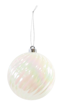 Bauble Iridescent White 15cm
