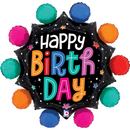 Grabo Birthday Colourful Circles 29" Foil Balloon