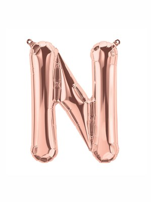 Northstar Foil Balloon Rose Gold 16" Letter N