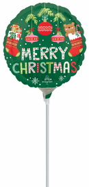 Anagram Beary Christmas 9" Air Fill Foil Balloon