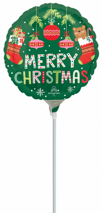 Anagram Beary Christmas 9" Air Fill Foil Balloon