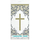 Unique Tablecover Gold & Silver Cross 54" x 84