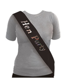 Henbrandt Deluxe Sash Hen Party Black