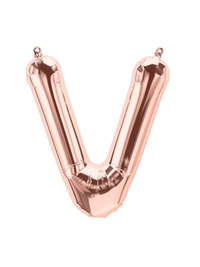 Northstar Foil Balloon Rose Gold 16" Letter V