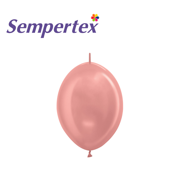 Sempertex Metallic Rose Gold Link-O-Loon 6" 50pk
