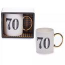 Tiger Feet Mug Age 70 Art Deco design featuring bold tiger stripes and vintage style, perfect for collectors and coffee lovers.