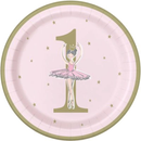 Unique 8 Pack Plates Ballerina 1st Birthday 9