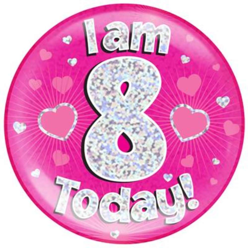 Oaktree Badge 8 Today Pink Jumbo 6