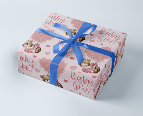 Flatwrap Baby Girl Bear 24 Sheets