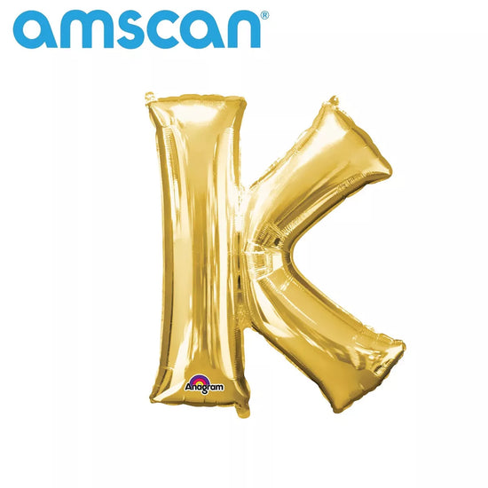 Anagram Foil Balloon Gold 16" Letter K