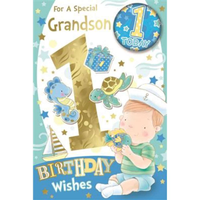 Xpress Yourself C75 Birthday Age 1 Grandson 6pk