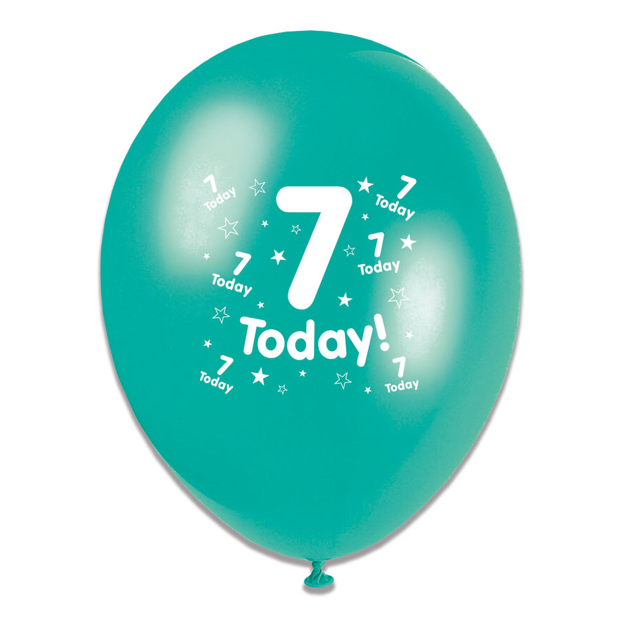 Tiger Feet Age 7 Birthday 10" Balloons 6x8pk