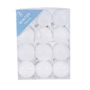 Shatterproof Baubles White 6cm 24 Pack