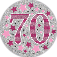 Big Badges Age 70 Female 6pk