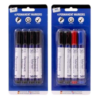 Tallon 4 Pack Permanent Markers Chisel Tip
