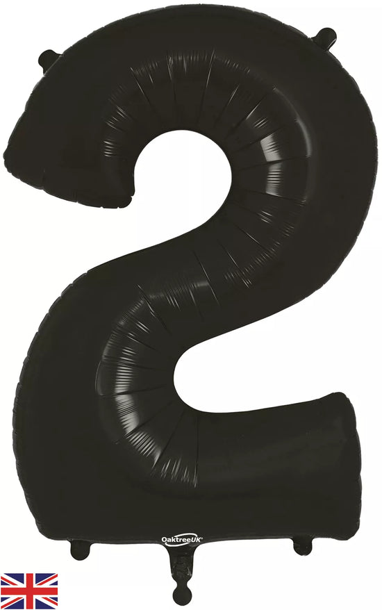 Oaktree Foil Balloon Black 34" Number 2