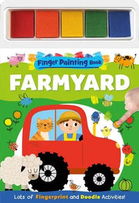 Alligator Products Finger Painting Farm activity and puzzle book featuring colorful farm animals and finger painting pages.