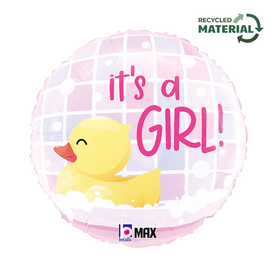 Grabo It's A Girl Duck 18" Foil Balloon