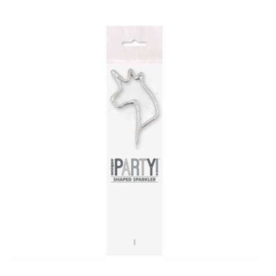 Unique Party Candle Sparkler Silver Unicorn 7