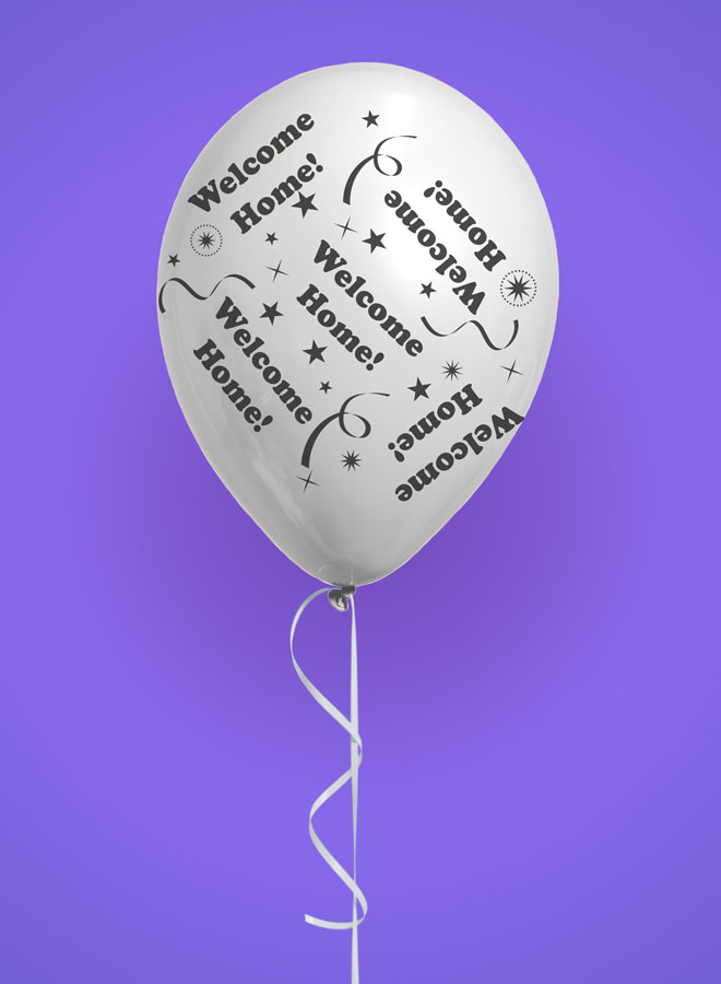 8pk Latex Balloons Welcome Home